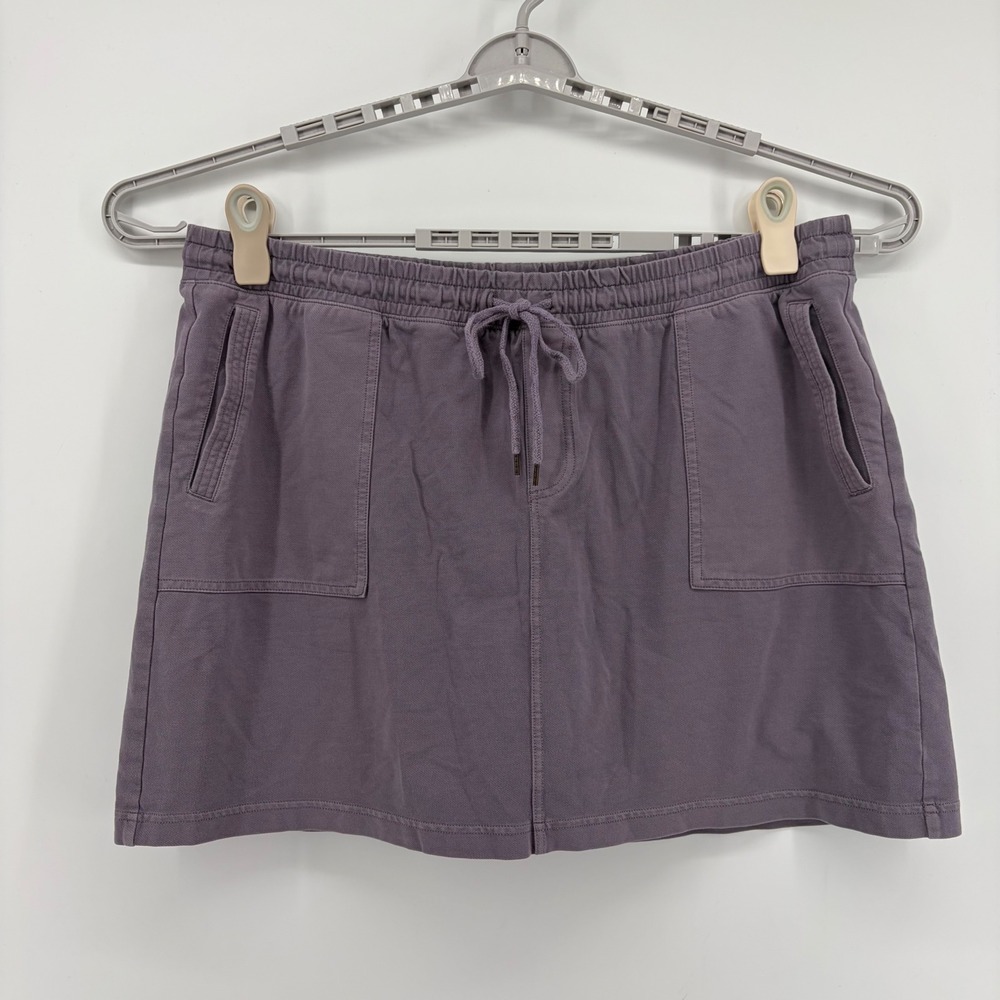 Sonoma Womens XXL Gray‎ Skort Elastic Drawstring Cotton Blend Pockets Casual